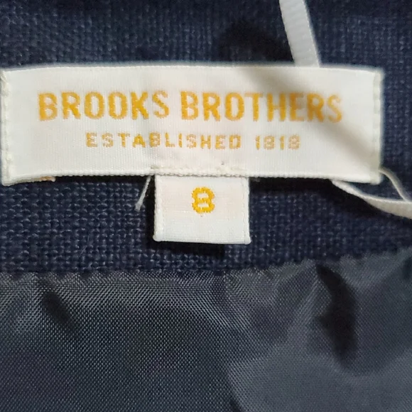 Vtg Brooks Brothers Blue A-Line  100% Linen Mini Skirt Casual - Picture 6 of 8